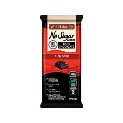 Well Naturally No Added Sugar Block Dark Chocolate Rich & Dark 90g